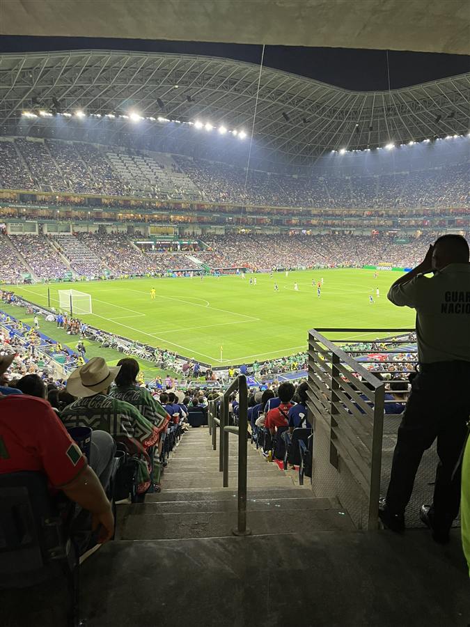 Gradas llenas del Estadio Monterrey durante un partido del Mundial 2026